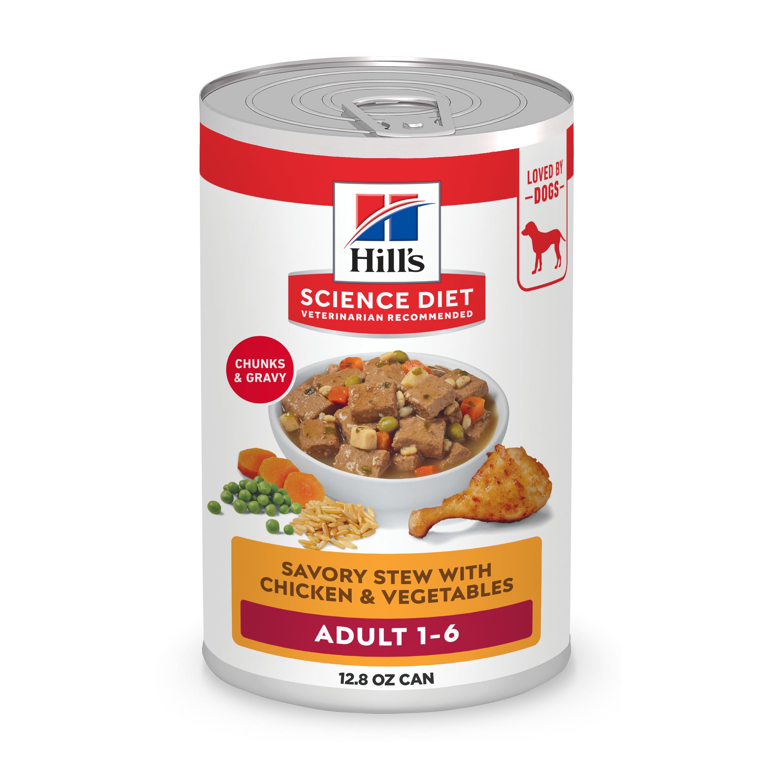 Hill's Science Diet Adult 1-6 Wet Dog Food, Chicken & Vegetables